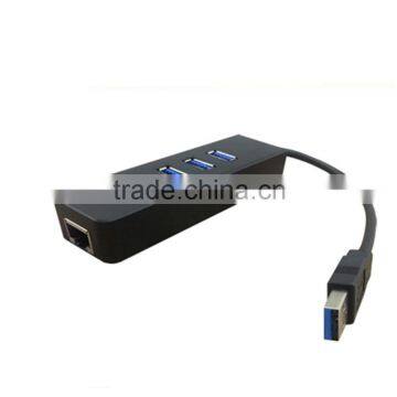 Super Slim USB 3.0 to 1000 Gigabit Ethernet LAN Wired Network Adapter USB 3.0 to RJ45 With 3 Port USB3.0 Hub photo-3