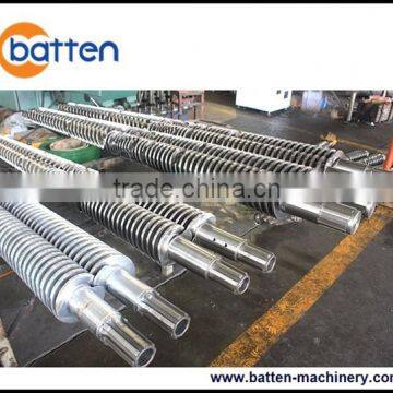 PVC pipe screw barrel for conical twin screw plastic extruder machine