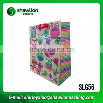 New fancy custom logo printed shopping bag gift paper bag with handle
