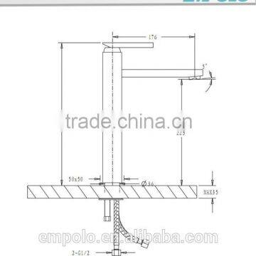 Deck Mounted Single Handle Brass Water Tap With 174mm Spout 35 1104 photo-2