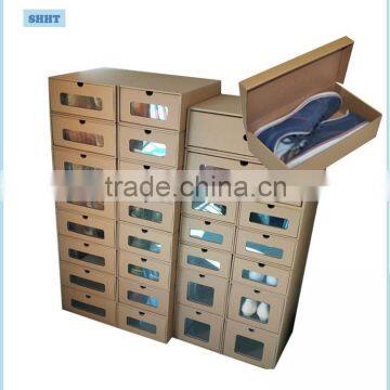 Hot Sale Packaging Folding Shoe Paper Box With Clear Window photo-6