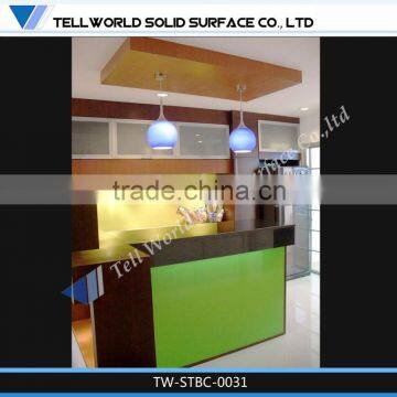 hot sale modern small acrylic solid surface beauty luxury led bar counter designs