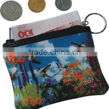 neoprene coin bag with zipper