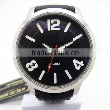 2013 best selling fashion quartz brands japan movt black watch with white numbers