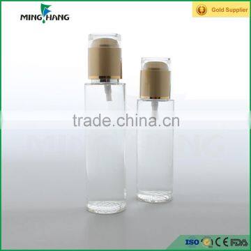 100/130ml clear empty lotion glass bottle