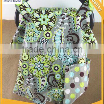 Baby Canopy Infant Flower Print Sun Protection Car Seat Cover