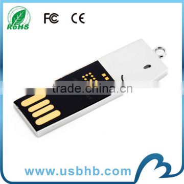 Newest design 8gb metal mini USB key FCC CE ROHS for promotional gift