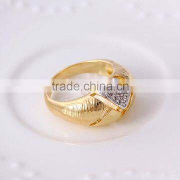 11324 Luxury and Elegant Metal Ring Multicolor Gold Wide Band Ring photo-4