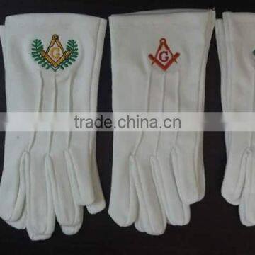 Custom Made Cotton gloves, Wholesale price Masonic Gloves/ white cotton gloves