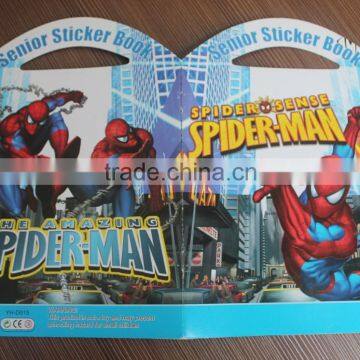 2015 eco-friendly high quality cartoon portable removable sticker book printing