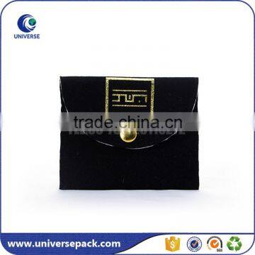 Hot Selling Suede Pouch With Metallic Button From China