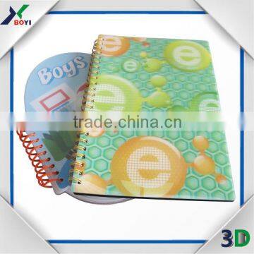 2016 Newest Plastic Custom Cheap 3D Lenticular Notebook