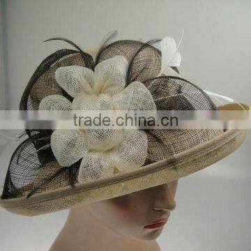 Cheap sinamay church hat wholesale