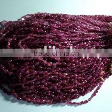 Glass feel Ruby Ovel Cabutation Neakless