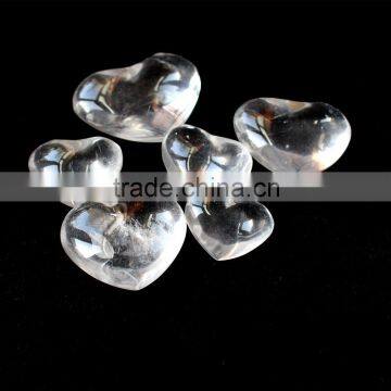 Romantic Quartz polished clear crystal Hearts for wedding