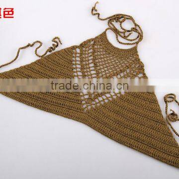 Swimwear Swimsuit , Crochet Cotton Bikini Bra photo-3