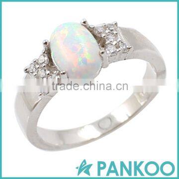 Fashion and factory direct sale for custom Opal sterling silver wedding ring