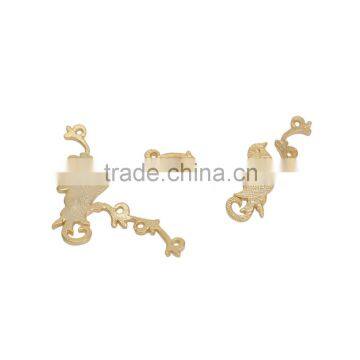 Gold-Tone Bird And Branches Design Charm DIY Jewelry Accessories