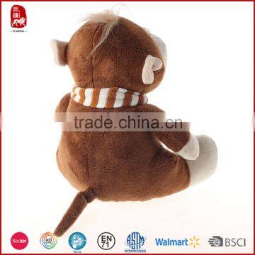 Custom OEM Soft Sitting Plush Monkey Toy With Scarf China Factory photo-3