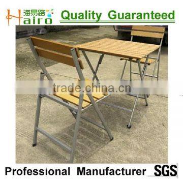 aluminum polywood folding table and chair