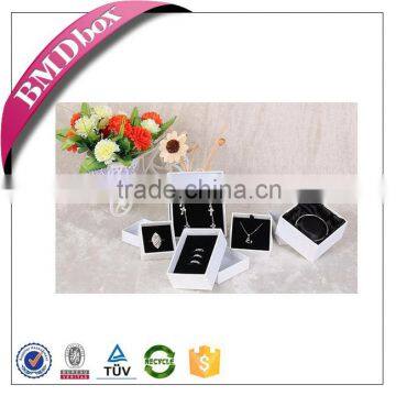 Elegant white cardboard ring jewelry box