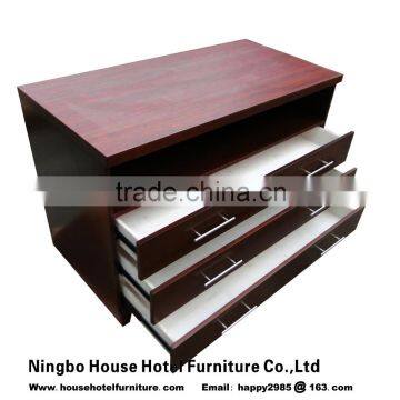 King Headboard Refrigerator Cabinet Desk and Nightstand With Red Color