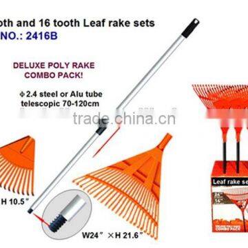 2015 Europe High quality Plastic Telpscoping Garden Leaf Rakes