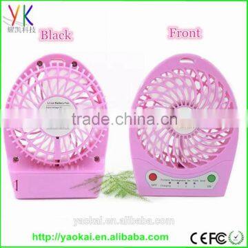 portable mini fan Plastic novelty hand usb mini fan with LED light for promotion