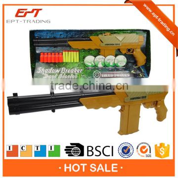 Soft air shooting gun toys with 6pcs soft foam bullets