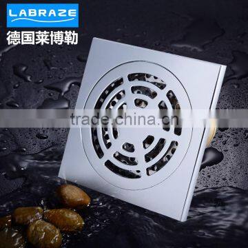 LABRAZE LE8401C bathroom/kitchen brass floor drains with chrome plating