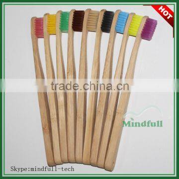 Free Sample China 100% Nature Eco Biodegradable Wooden Toothbrush Wholesale Bamboo Toothbrush for sale