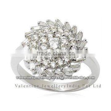 round diamond ring, flower diamond ring, twisted diamond ring