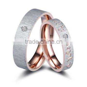 Stainless Steel Rose Gold IP-plated Ring