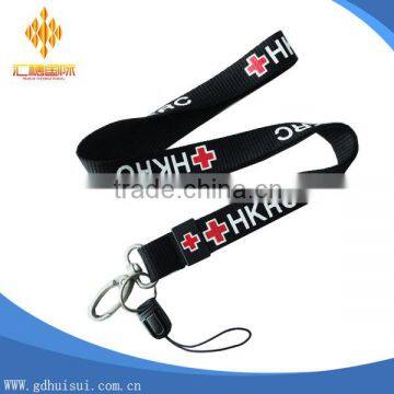 Single face jacquard logo lanyard