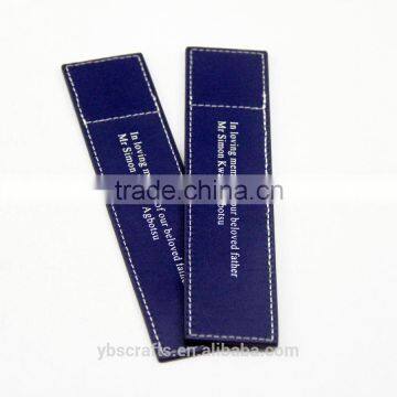 Customized Factory Price Fashionable Decorative PU Leather Bookmark