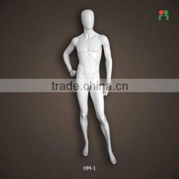 2015 fashion fiberglass male egg head mannequin adult male dolls for display plus size stand mannequin doll white HM-1