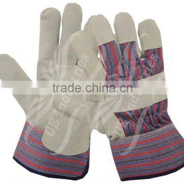 white leather working gloves