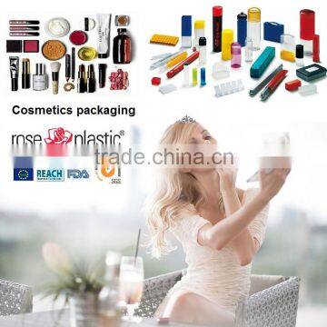 Plastic cosmetics packaging tubes