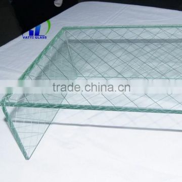 decorative wired glass pattern glass manufacturer skylight wired glass