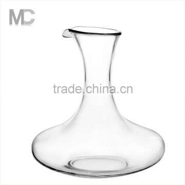 Wholesale Unique Design High Transparency Single Clear Fancy Glass Wine Decanter