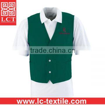 Wholesale Dust Free 65% Polyester/35% Cotton Twill Fabric Durable Work Vest With Custom Embroidery(LCTU0003) photo-4