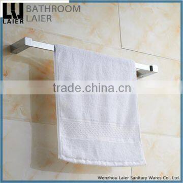 Elegant High Quality Zinc Alloy Chrome Finishing Bathroom Sanitary Items Wall Mounted Single Towel Bar