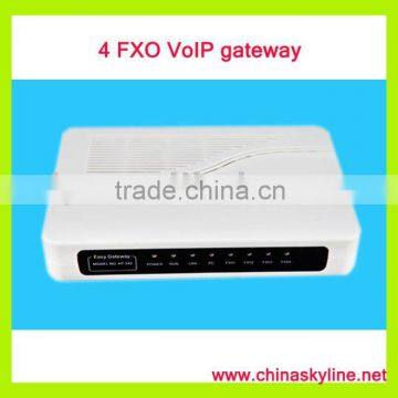 4 FXO VoIP gateway,support H323,SIP,VLAN and QoS