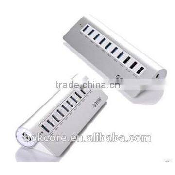 OEM M3H73P mutil function aluminum usb 3.0 hub, 7port aluminum usb hub +3 port usb charger