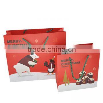 popular red paper bag print for hot sale