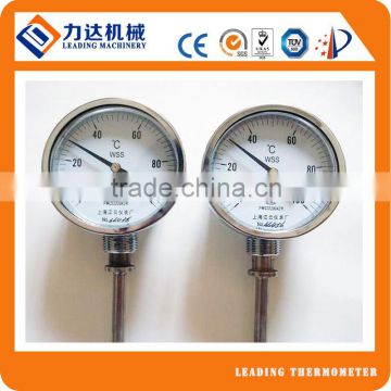 Axial bimetal thermometers