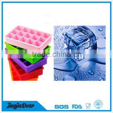 silicone ice cube tray in 15 holes,15 square ice cube tray,custom silicone ice cube tray price