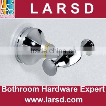 Bathroom chrome plated brass single robe hook