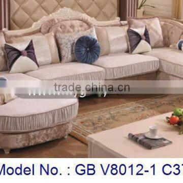 L Shape Corner Sofa Set For Living Room As Luxury Home Furniture In Fabric And Wooden Malaysia