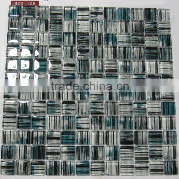 hand painted glass mosaic tile